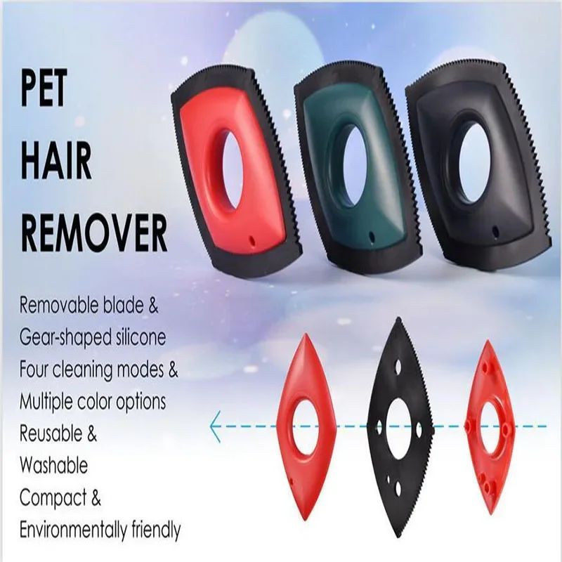 Pet Hair Remover Cat Fur Cleaning Device Carpet Sofa Car Detail Scraper Dog Lint Removal Silicone Dog Cat Fur Removal Brush
