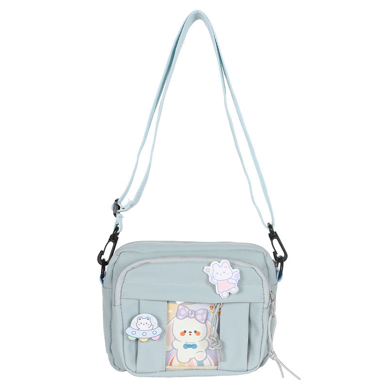 Cute Cartoon Badge Single Shoulder Messenger Bag