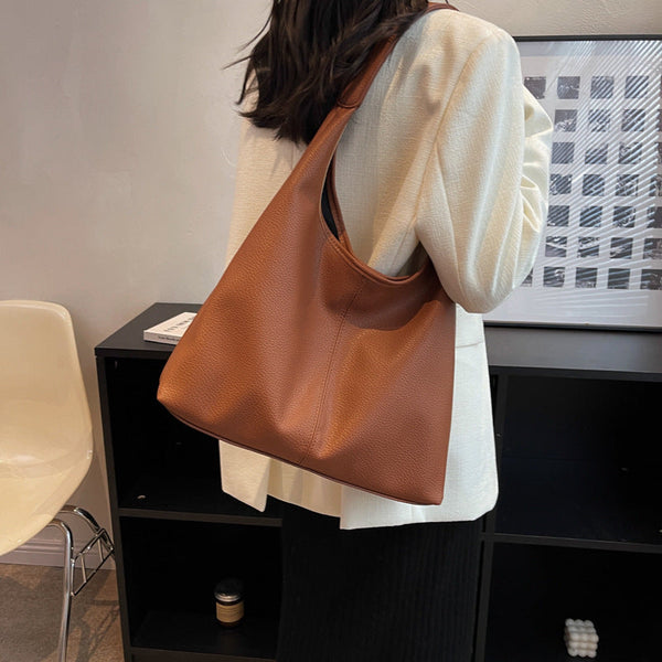 Women's Soft Leather Underarm Son Mother Shoulder Bag Hanzuva