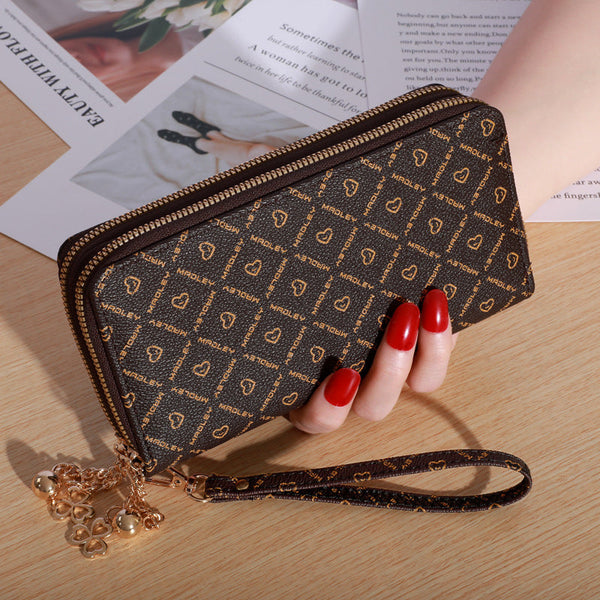 Women's Hand Holding Casual Double Zip Large-capacity Wallet Hanzuva