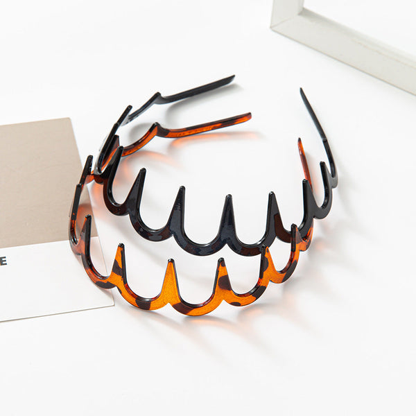 Headdress Wave Face Wash Toothed Non-slip Headband Unisex Hairpin Barrettes Hanzuva