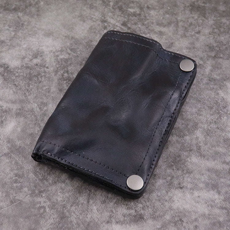 First Layer Skeleton-skin Wallet Retro European American Style Men's Long Type Multiple Card Slots Multi-functional Wallet Card Holder Male Factory Wholesale