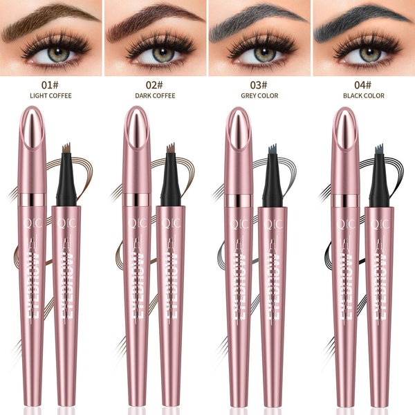 Waterproof And Smooth Not Smudge Four-fork Liquid Eyebrow Pencil Hanzuva