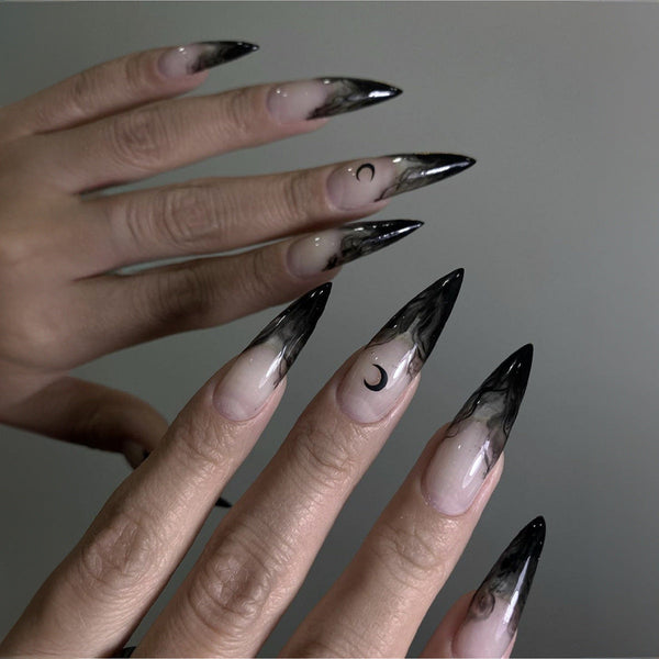 Halloween Ghost Wind Fake Nails Nail Sticker Hanzuva