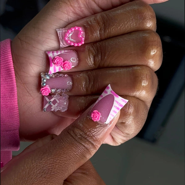 Women's Diamond In The Debris Flower Nail Art Hanzuva