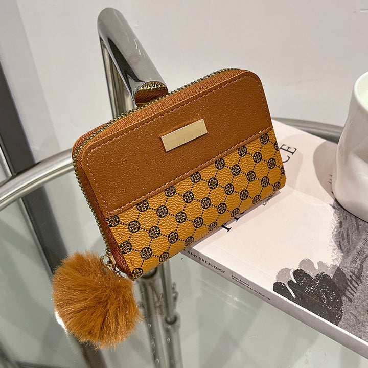 Women's Short Printing Color Contrast Korean Style Bag Wallet Hanzuva