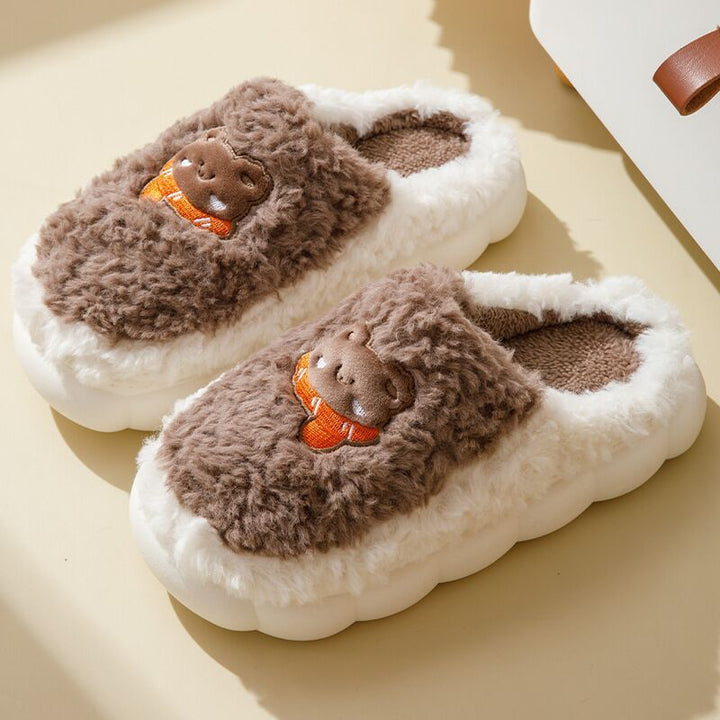 Thick Plush Cute Slippers Female Indoor Hanzuva