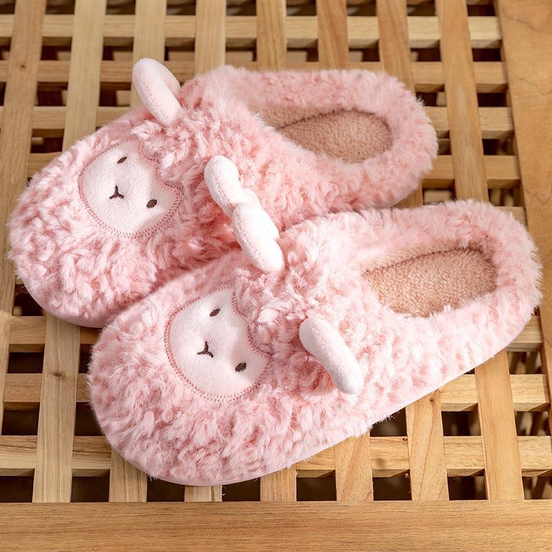 Household Anti-skid Plush Warm Cartoon Slippers Hanzuva