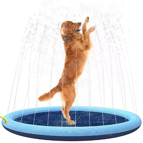 Dog Sprinkler Outdoor Toys Dog Swimming Mat Anti-Slip Dog Pool Splash  Pad Hanzuva