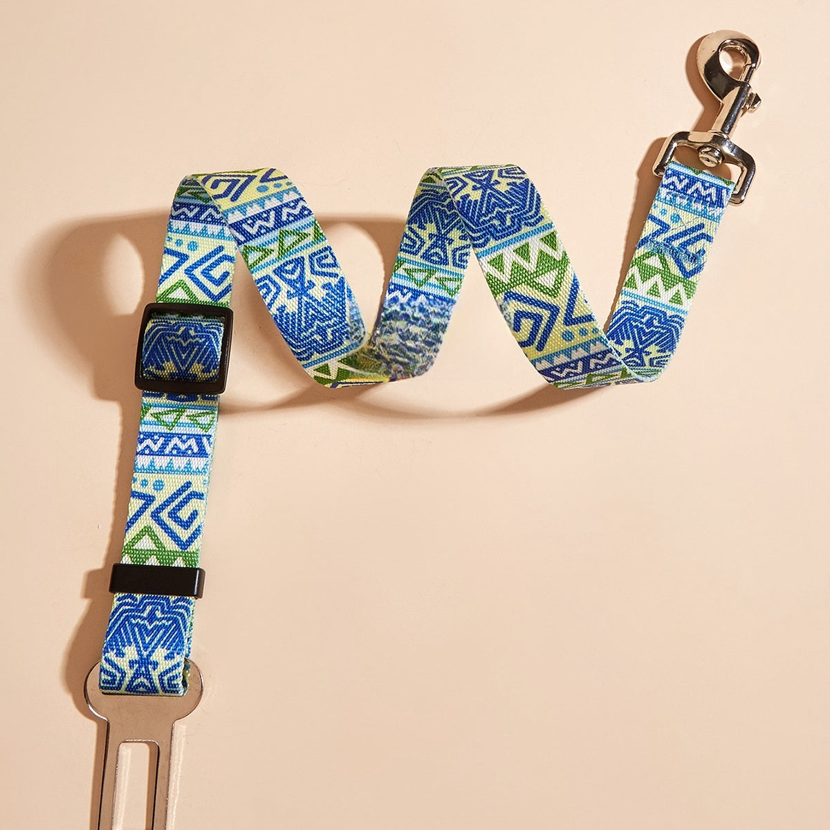 New Printed Pet Car Seat Belt Dog Hand Holding Rope Nylon Car Pet Supplies