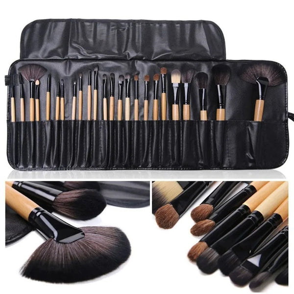 Gift Bag Of 24 Pcs Makeup Brush Sets Professional Cosmetics Brushes Eyebrow Powder Foundation Shadows Pinceaux Make Up Tools Hanzuva