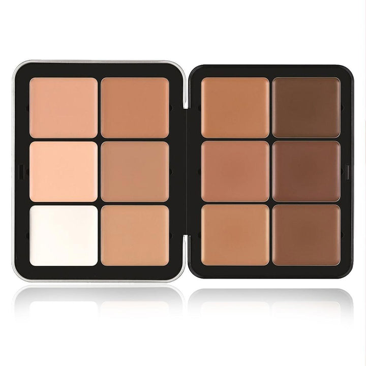 Cross-border TEMU Amazon Hot 12-color Blusher Plate Matte Shimmer High-gloss Multi-color Cream Blush Plate Hanzuva