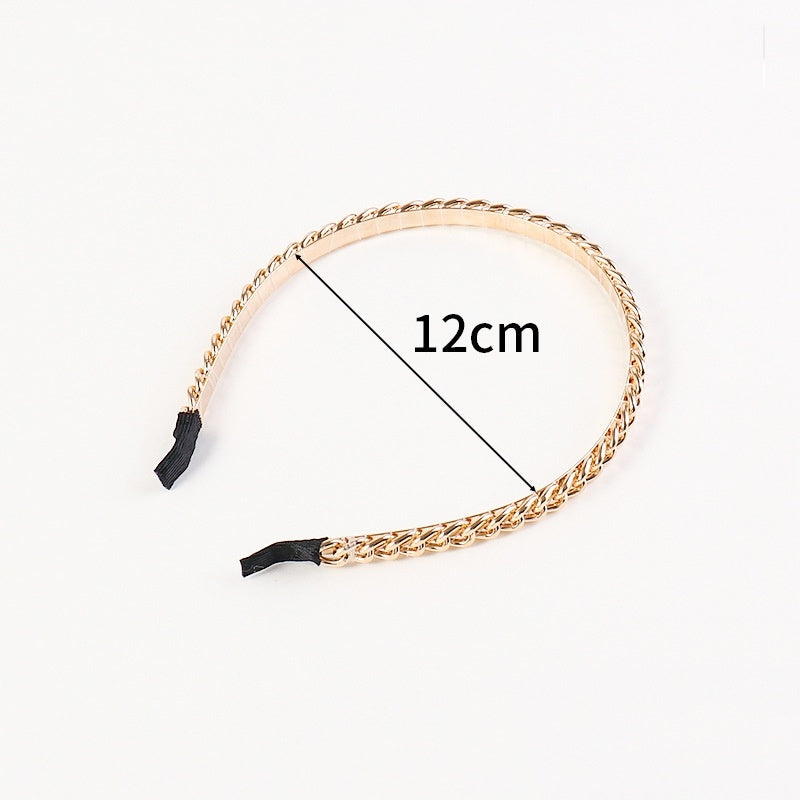 Big Chain Alloy Headband Simple Headband All-match