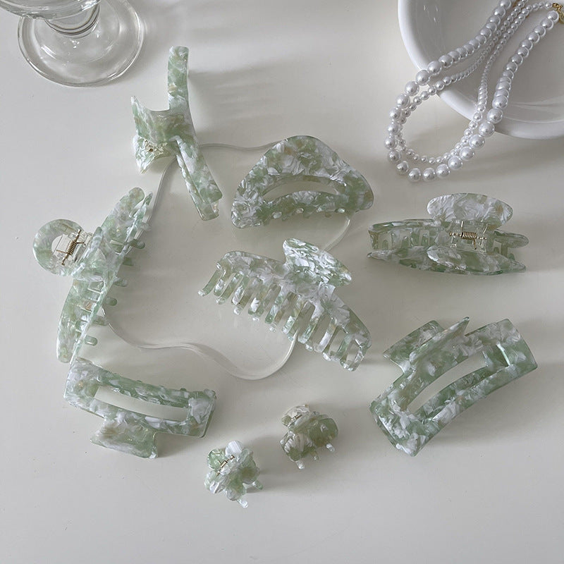 Acetate Premium Sense Vintage Green Grab Clip Female