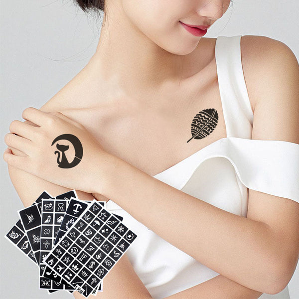 Hollow Tattoo Mold Women's Spray Paint Hanzuva