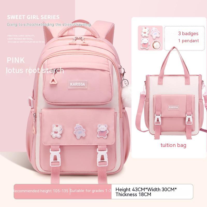 Girls' Waterproof Backpack Wear-resistant Large Capacity