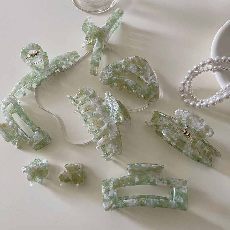 Acetate Premium Sense Vintage Green Grab Clip Female