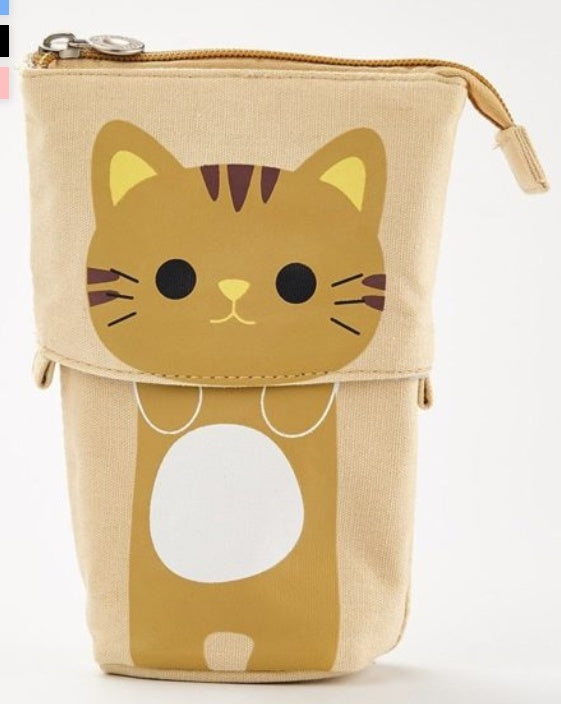 Cat Cute Fashion Portable Flexible Pencil Zipper Case