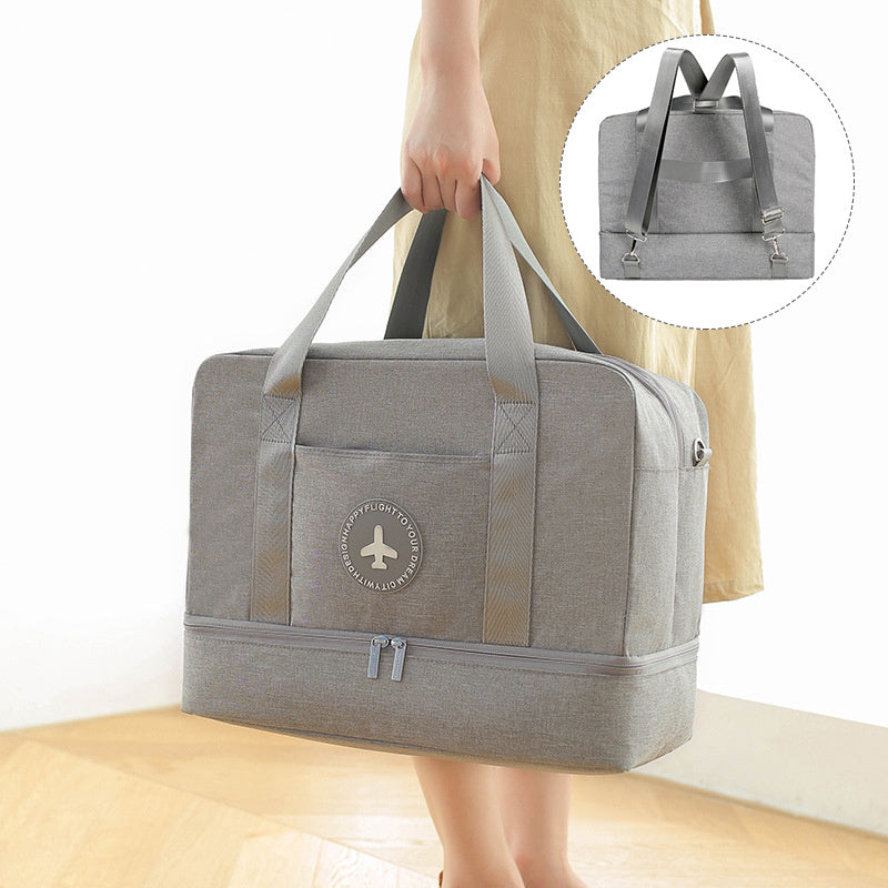Dry And Wet Separation Travel Bag Tourism Fitness Storage Pouch Women's Clothes Shoes Daily Necessities Duffle Package Supplies Hanzuva