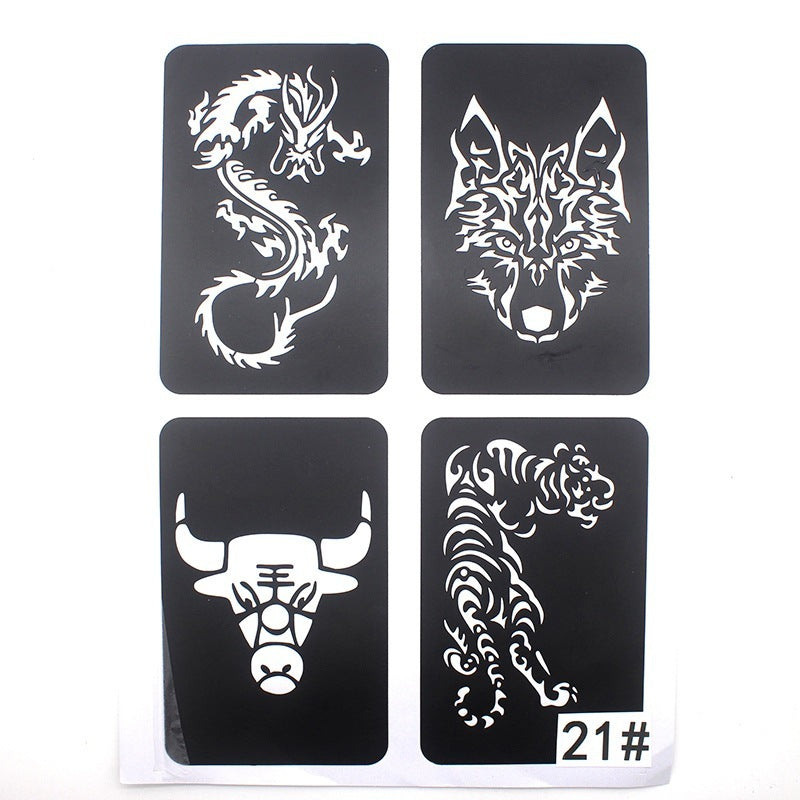 Hollow Tattoo Mold Women's Spray Paint
