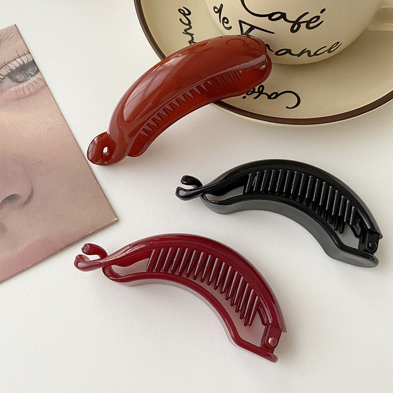 Korean Simple Temperamental High Ponytail Clasp Retro Twist Barrettes
