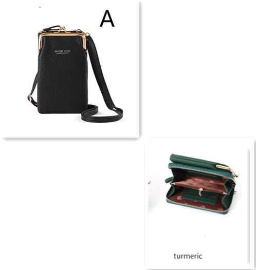 Fashion Lychee Pattern Solid Color Diagonal Shoulder Bag Hanzuva
