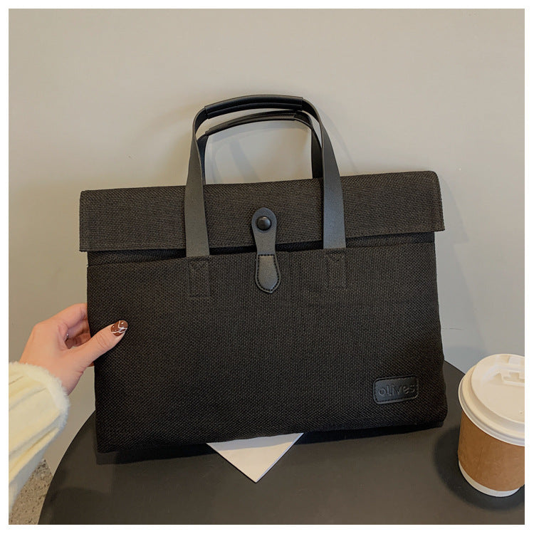 Women's Casual Fashion Solid Color Canvas Tote Bag