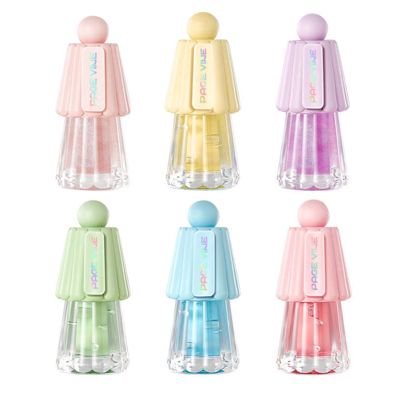 Jelly Big Brush Lip Gloss Moisturizing Lasting Fade Lip Lines