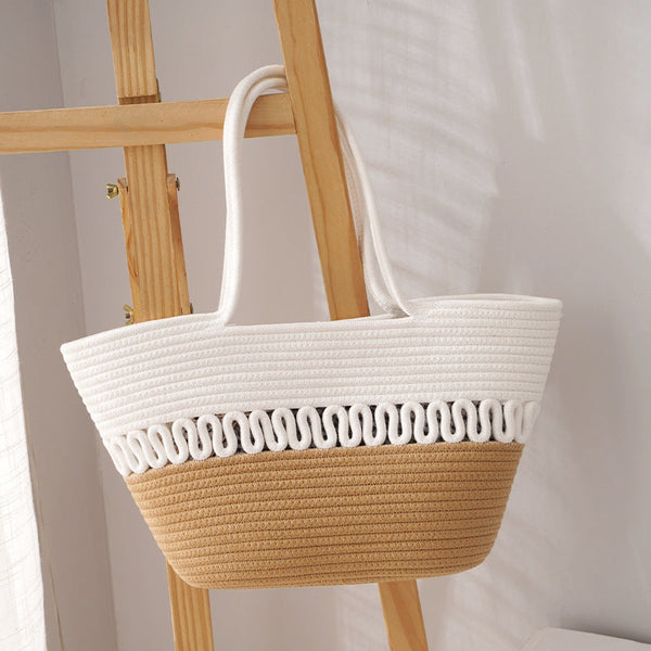 Woven One Shoulder Large Capacity Tote Beach Bag Hanzuva