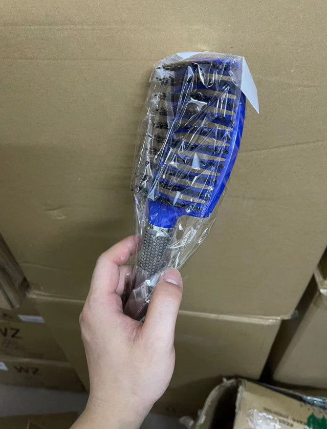 Curved Large Curved Comb, Boar Bristle Massage And Curly Hair Styling Comb