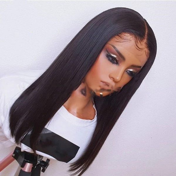 Women's Front Lace Wig Medium Long Straight Hair Hanzuva