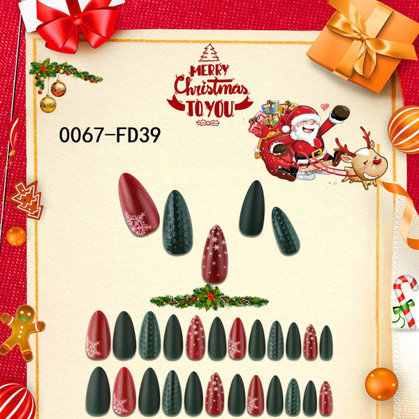 Christmas Nails Nail Tip Wear Supplies Hanzuva