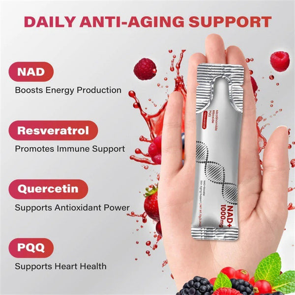 NAD Berry Flavor Drink Mix For Skin Aging Support Hanzuva