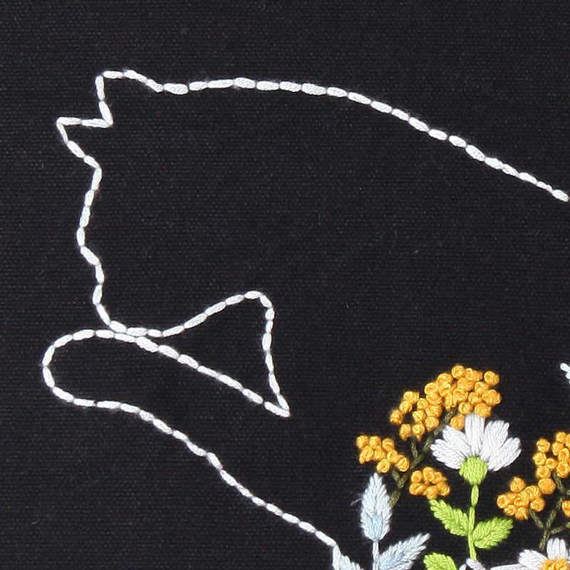 Canvas Bag Embroidered Diy Material Bag Kit