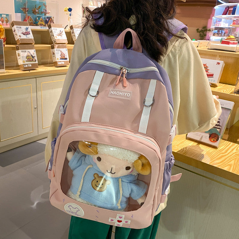 Candy Color Contrast Color Capacity Student Schoolbag