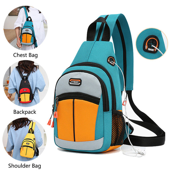 Women Sport Bags Multifunctional Backpack Shoulder Bags With USB Design Hanzuva