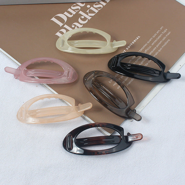 Simple Retro Hair Band Oval Barrettes Hanzuva