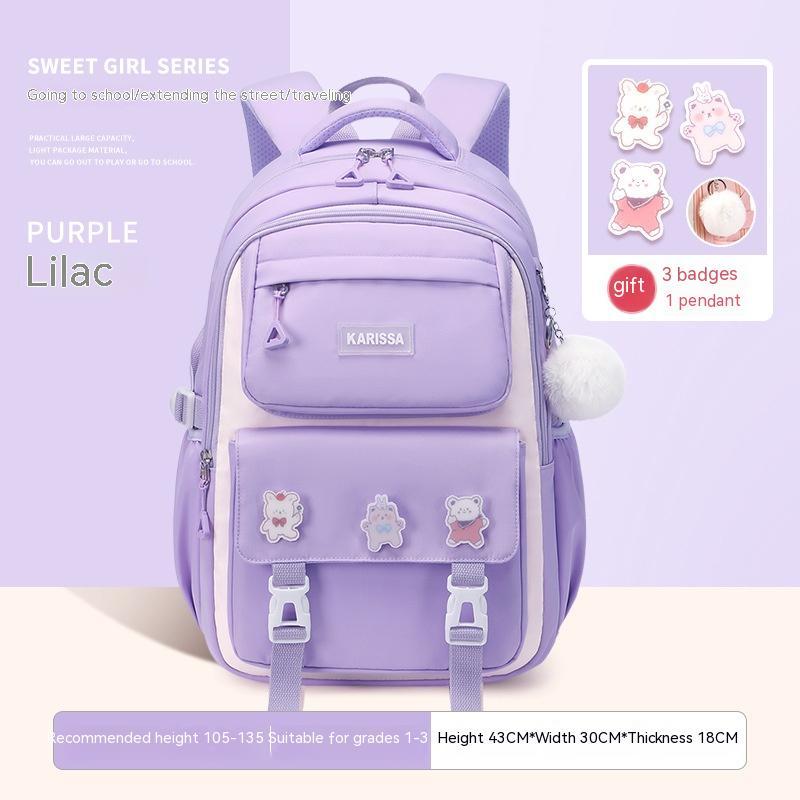 Girls' Waterproof Backpack Wear-resistant Large Capacity