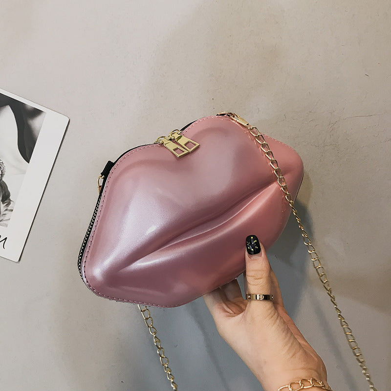 Lip Personality Chain One Shoulder Messenger Bag
