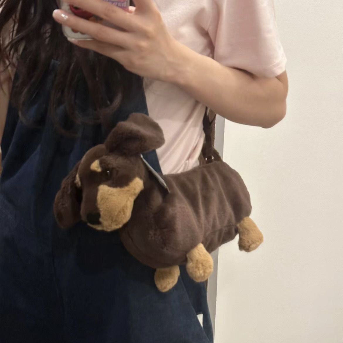 Plush Doll Dachshund West Highland Doll Crossbody Bag