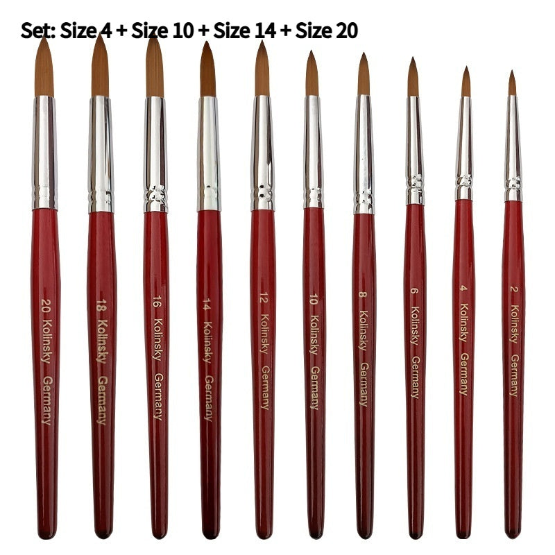 Nail Art Crystal Pen With A Round Tip Made Of Rosewood