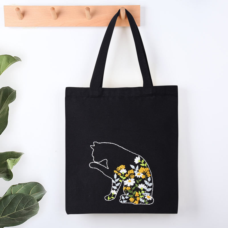 Canvas Bag Embroidered Diy Material Bag Kit