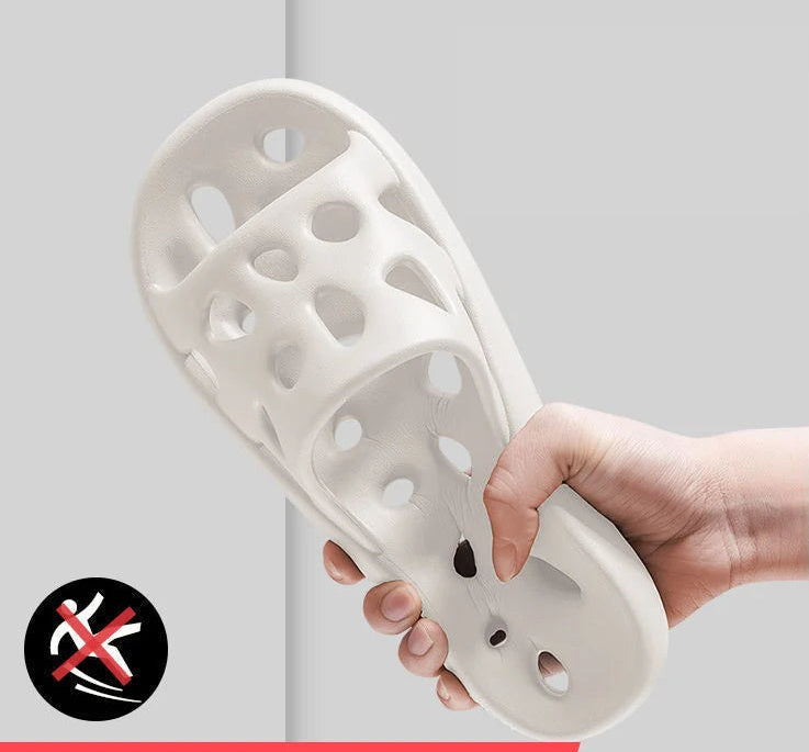 Indoor Water Leakage Bath Toilet Non-slip Hollowed Out Plastic Sandals Hanzuva