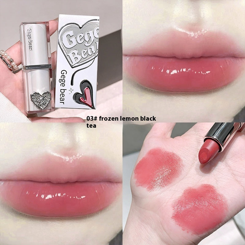 Crystal Transparent Runcai Sandwich Lipstick Glossy Mirror
