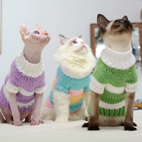 Hairless Cat Warm Sweater Pet Cat Clothes Hanzuva