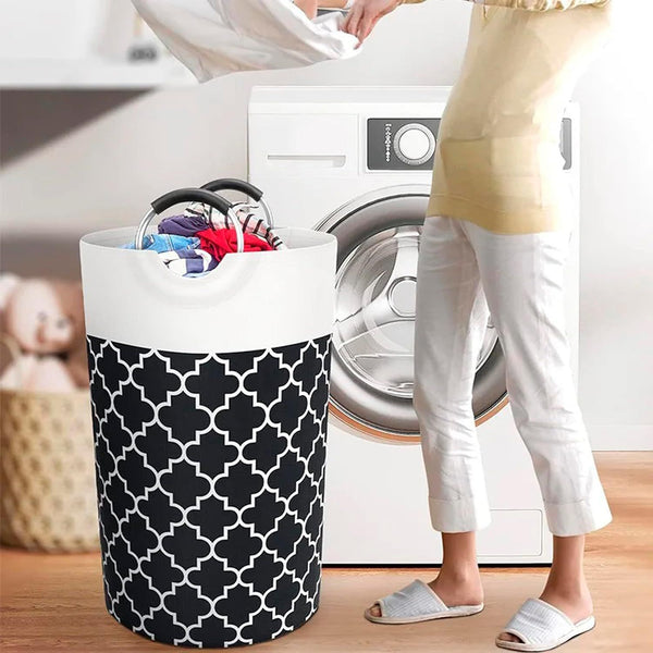 Folding Laundry Basket Home Bathroom Storage Hanzuva