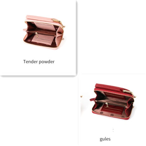 Fashion Lychee Pattern Solid Color Diagonal Shoulder Bag Hanzuva