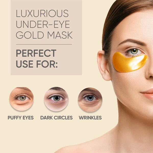 Eye Bag Removal Wrinkle Lifting And Tightening 24K Gold Eye Mask Patch Hanzuva