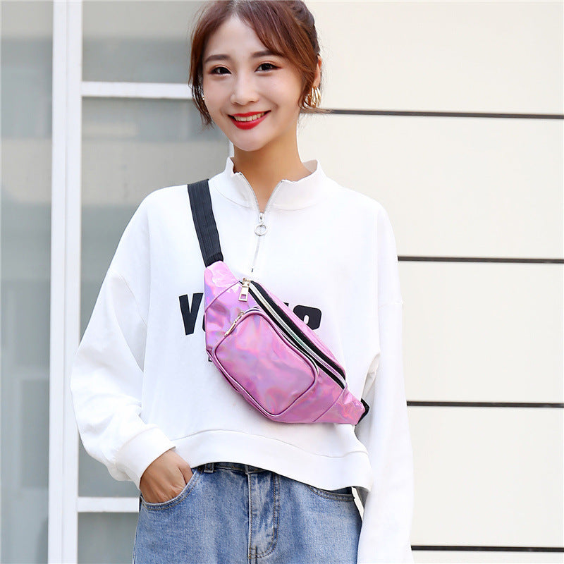 PU Laser Waist Bag Women's Sports Leisure