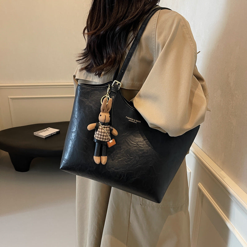 Fashion Unique One-shoulder Oil Wax Leather Bag